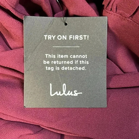 NWT Lulus Burgundy long Sleeve Maxi Wrap Dress Size 3X - Picture 6 of 6